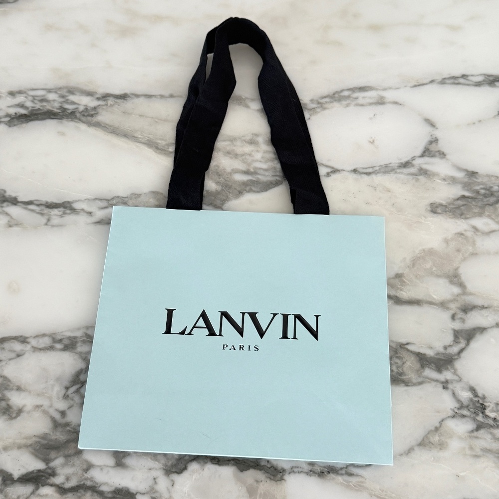 Authentic Lanvin Paris small Blue Shopping Bag‎ 9.5" x 8" x 3.25"